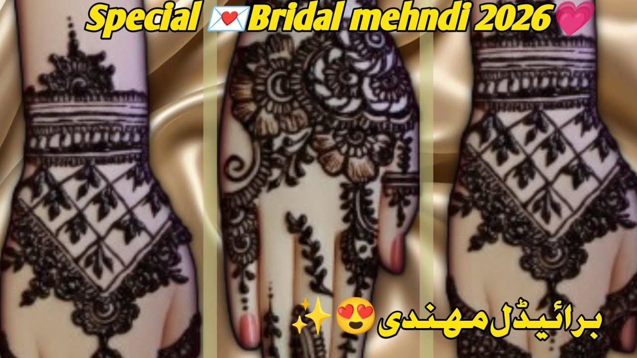 Top unique classic Bridal mehndi designs 2026 for brides 👰 Easy and elegant by @mehndidesignart365