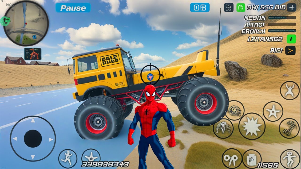 Rope Frog Ninja Hero Strange Gangster - Open City Monster Truck - Android Gameplay