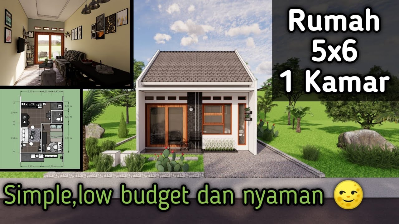 Rumah 1 Kamar, Ukuran 5x6 meter