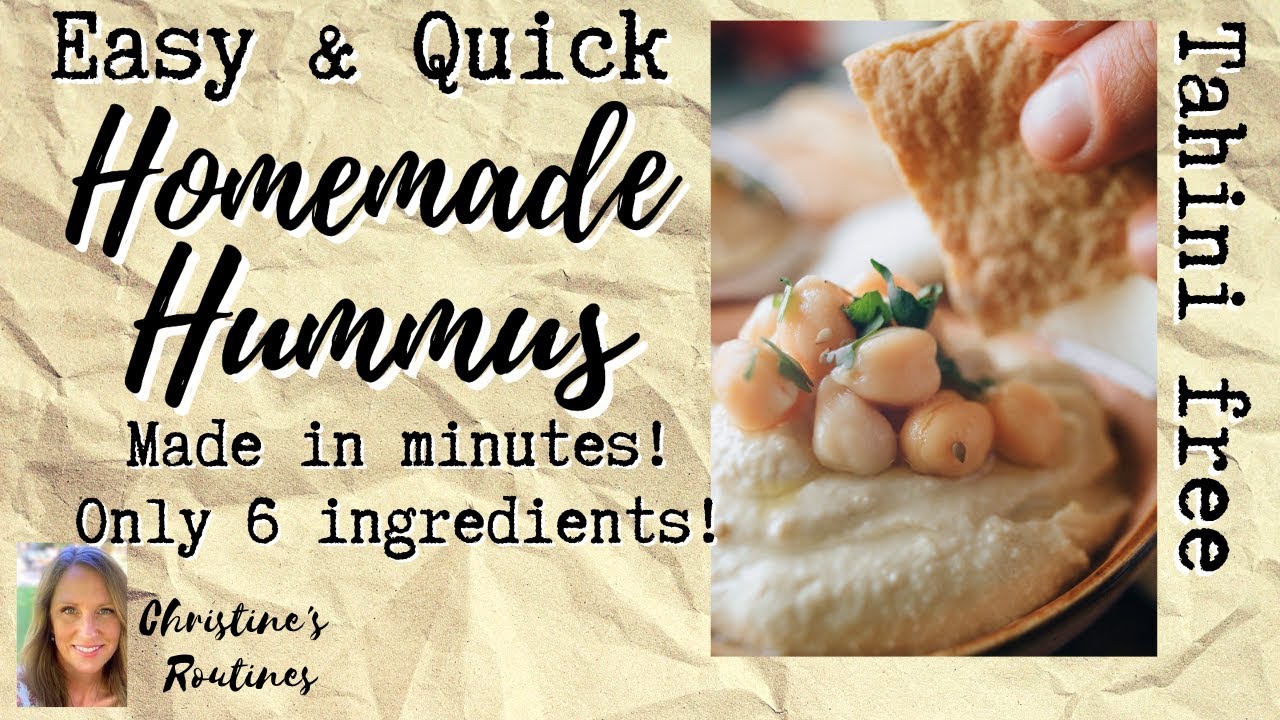 Homemade Hummus! Only 6 Ingredients! No Tahini.