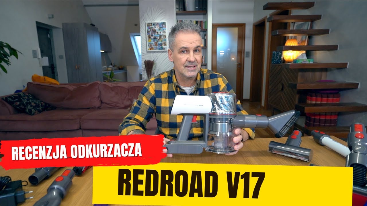 RedRoad V17 - pionowy odkurzacz z podw&oacute;jną elektroszczotką.
