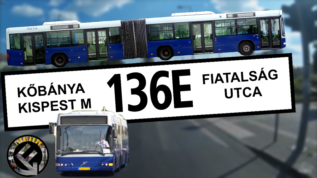 Budapest 136E busz útvonala (Kőbánya-Kispest M - Fiatalság utca - Kőbánya-Kispest M)