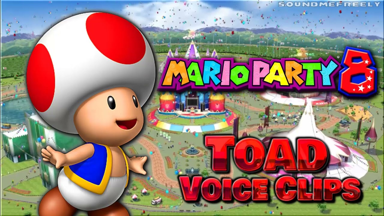 All Toad Voice Clips • Mario Party 8 • Nintendo Wii • Voice Lines (Samantha Kelly)