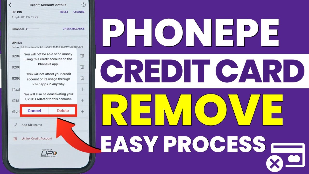 Remove Rupay Credit Card From PhonePe New Update - How to Delete Credit Card From PhonePe App?