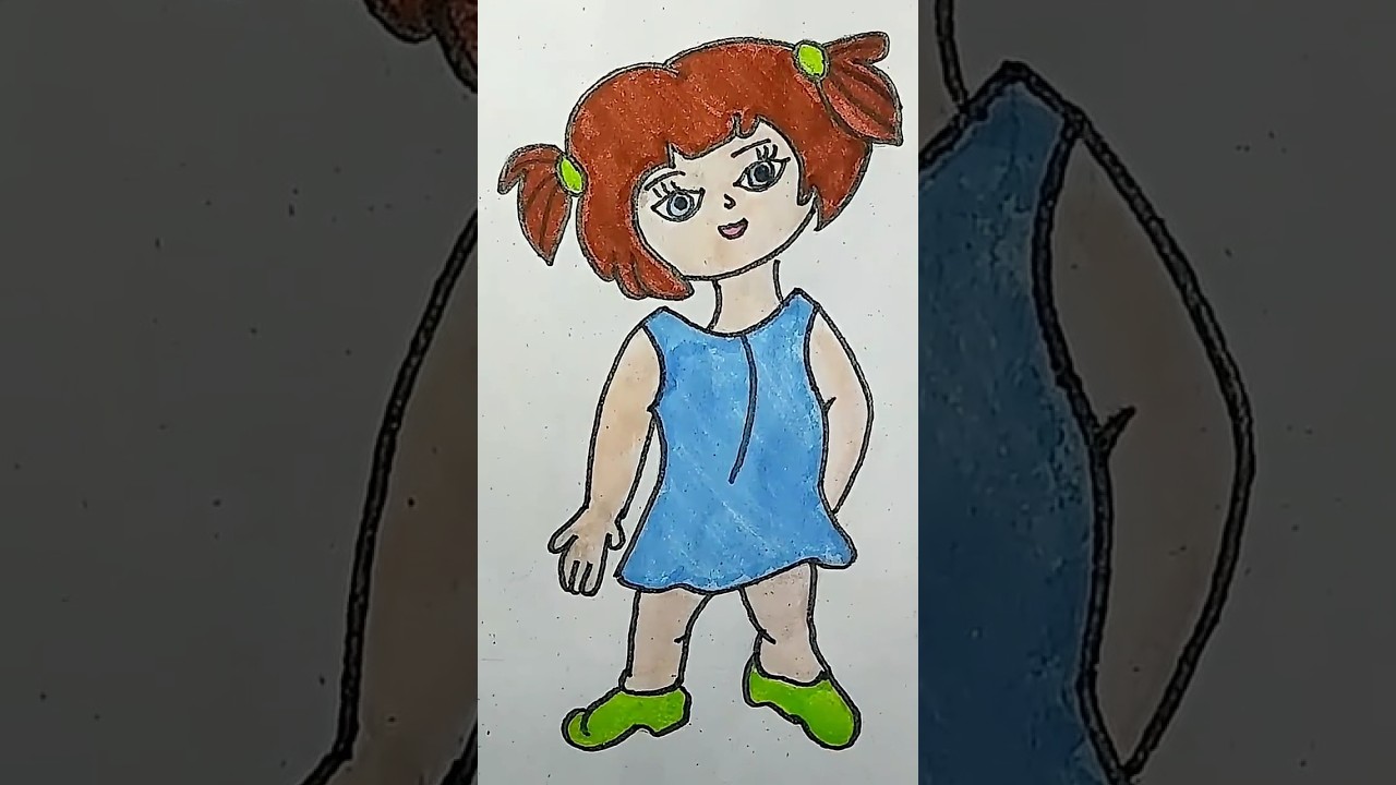 cute doll 🎎 coloring #drawing #smartartandcrafts #artandcraft #art #paintingdrawing #painting