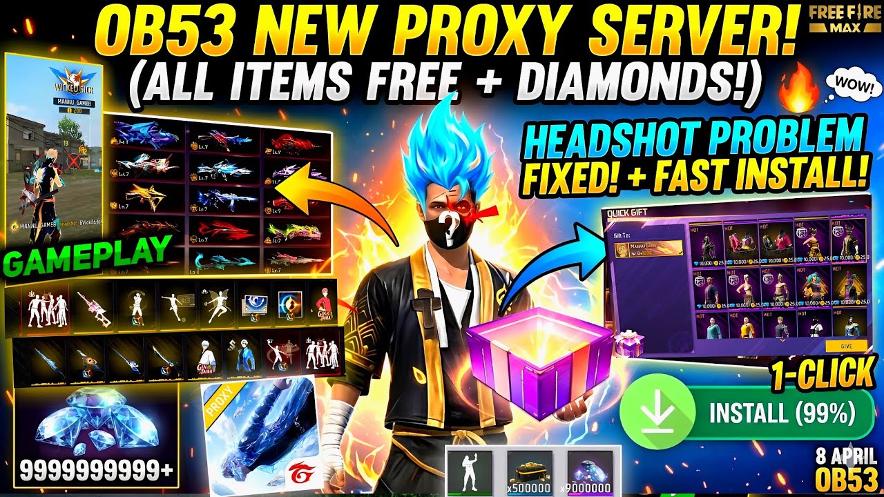 HOW TO DOWNLOAD PROXY SERVER IN FREE FIRE, HOW TO USE PROXY SERVER IN FREE FIRE, VIP PROXY SERVER