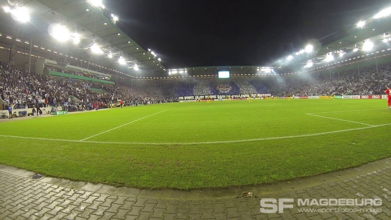 Choreo und Support: 1. FC Magdeburg - Borussia Dortmund 24.10.2017 (HD Okt. 2017)