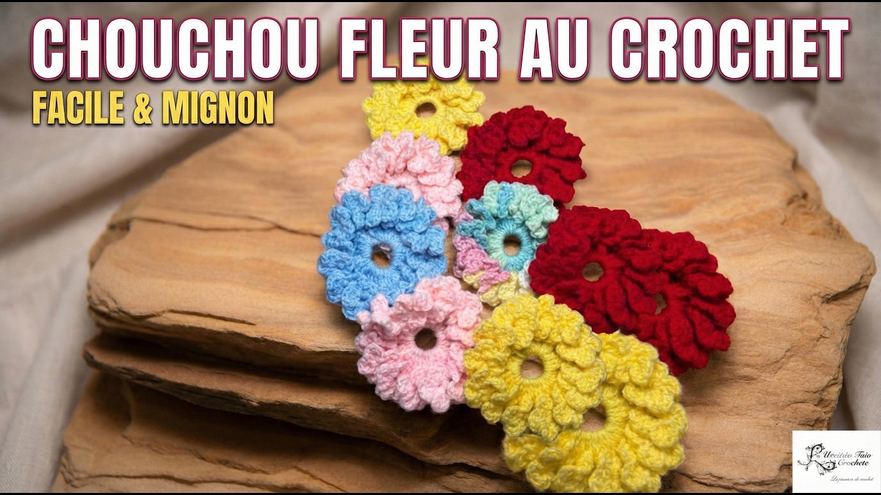 Tuto chouchou fleur au crochet @Alextitia Tuto Crochet