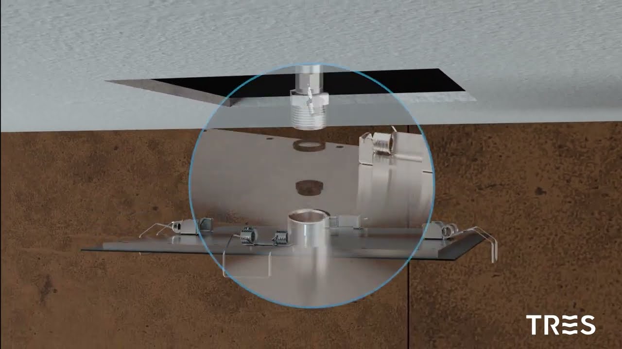 Rociadores empotrados con sistema de fijación rápida