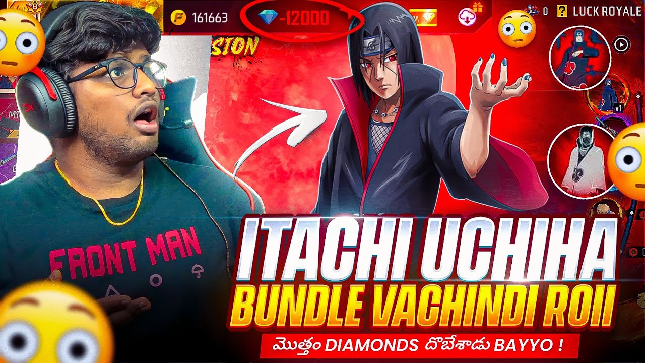 Itachi bundle కోసం 50,000 diamonds దోబేసాడు🤯|| Motham gone😭|| Garena Freefire Telugu💙