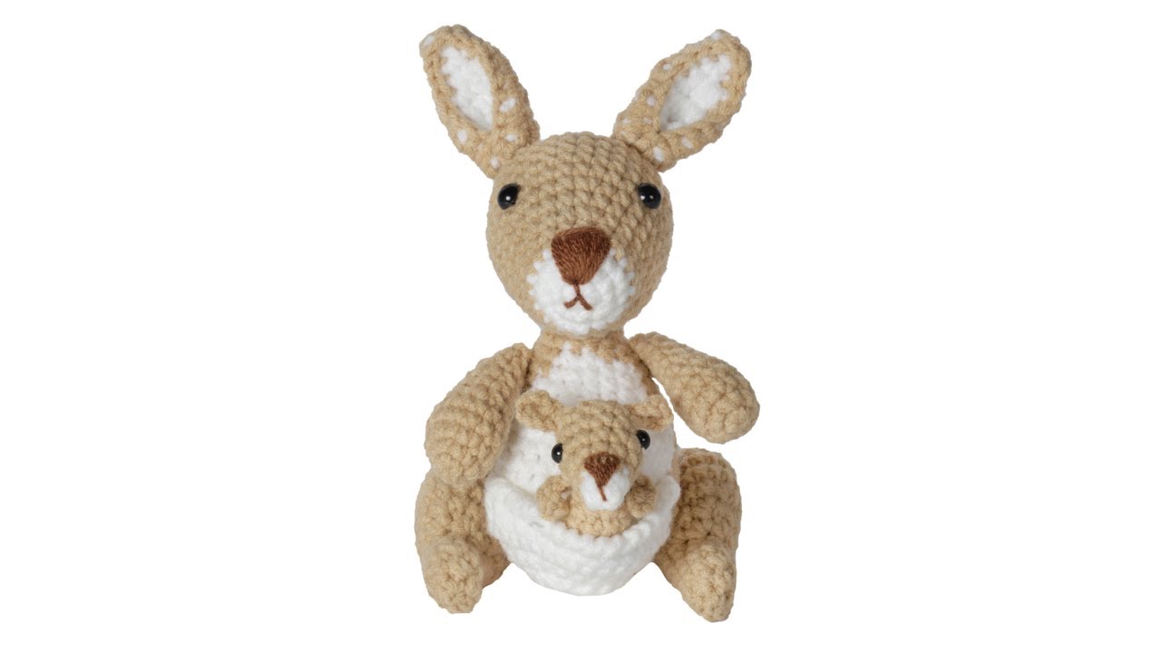 Kangaroo Family-2:How to crochet the mother kangaroo's ears?