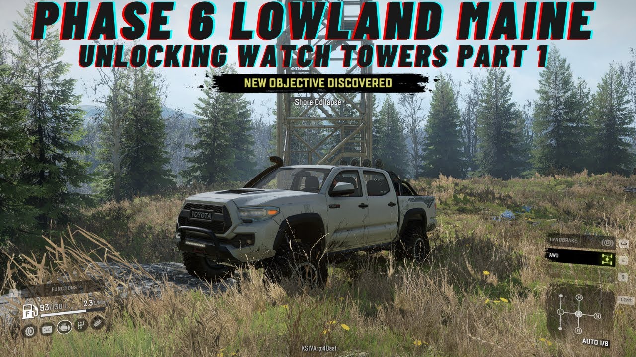 SnowRunner | Phase 6 PTS | UNLOCKING WATCH TOWERS IN LOWLAND, MAINE! PART 1