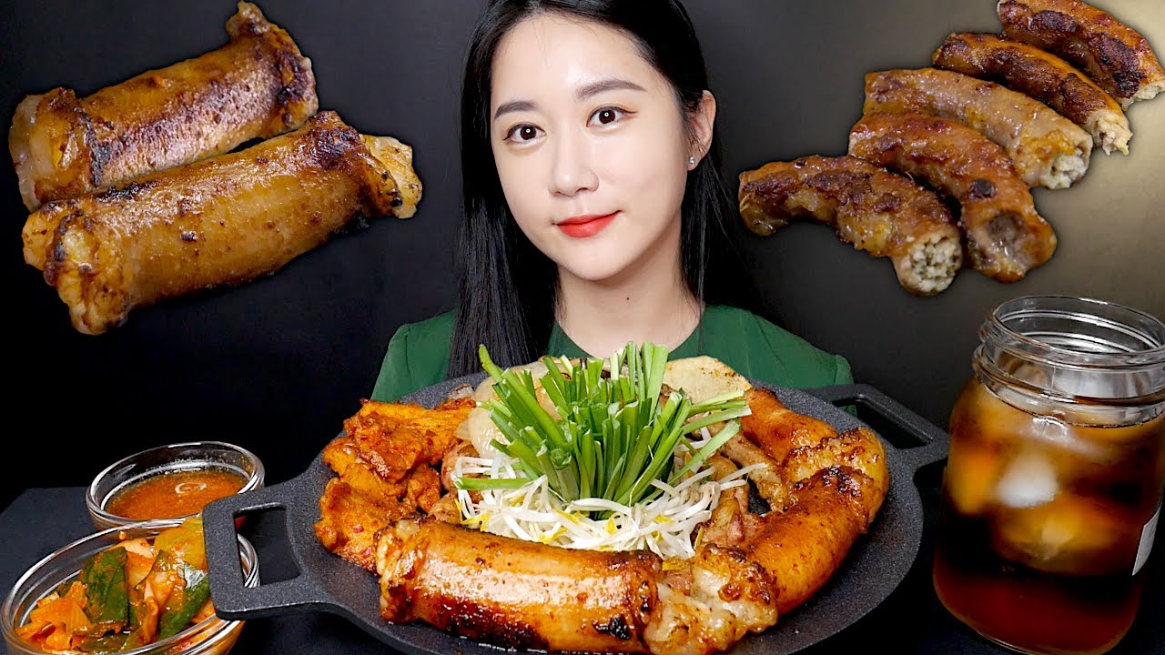 MUKBANG Говяжьи кишки на гриле [Grilled Beef Intestines] Real Sound MUKBANG | ASMR | EATING SOUND