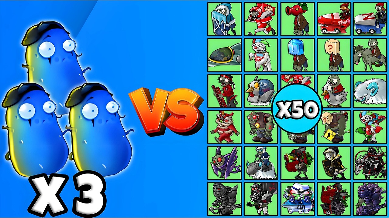 3 Diamond Imitater Fusion vs All Zombies x50 - PVZ Fusion