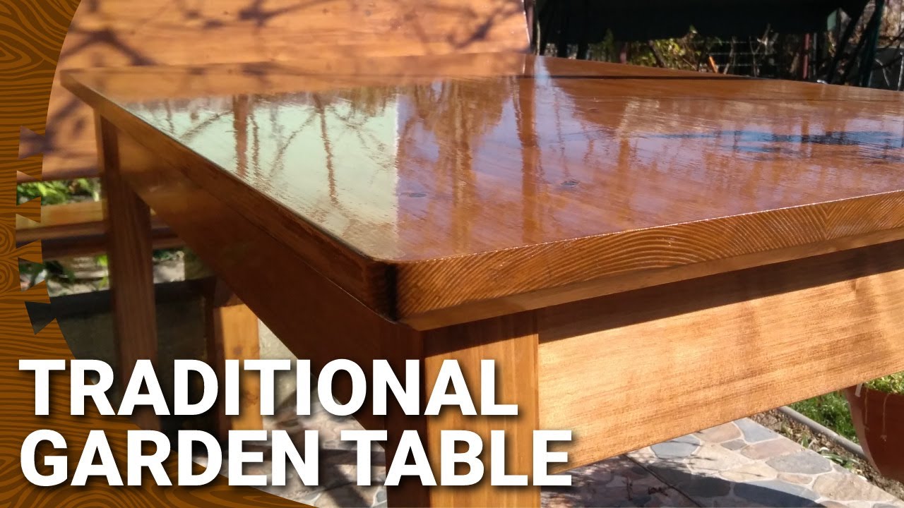 Making a garden table with hand tools