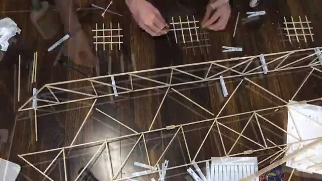 Building of a Balsa Wood Bridge (Time-Lapse)
