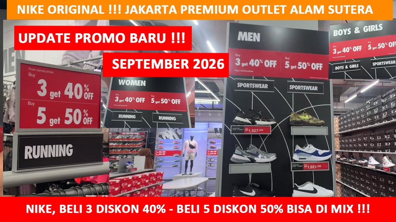 Beli Sepatu di Jakarta Premium Factory Outlet Alam Sutra - UPDATE SEPTEMBER 2025