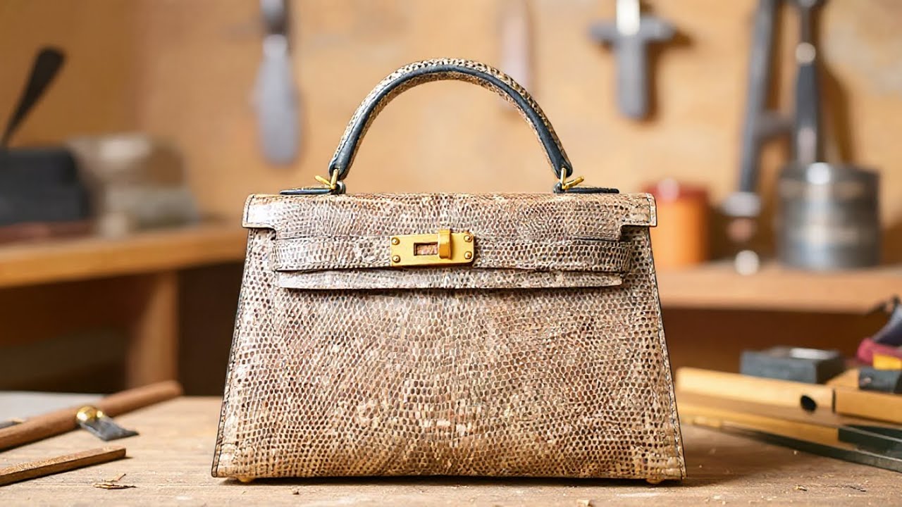 We Made a Mini Kelly in Lizard Leather