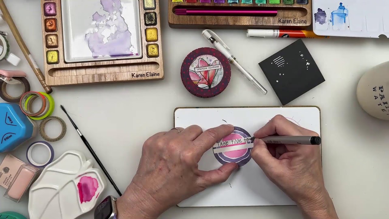 Circular Watercolor Affirmation Cards