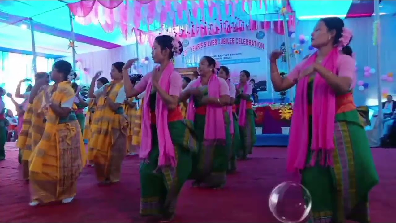 Amblaiguri Baptist Church silver jubilee celebrations group dance 