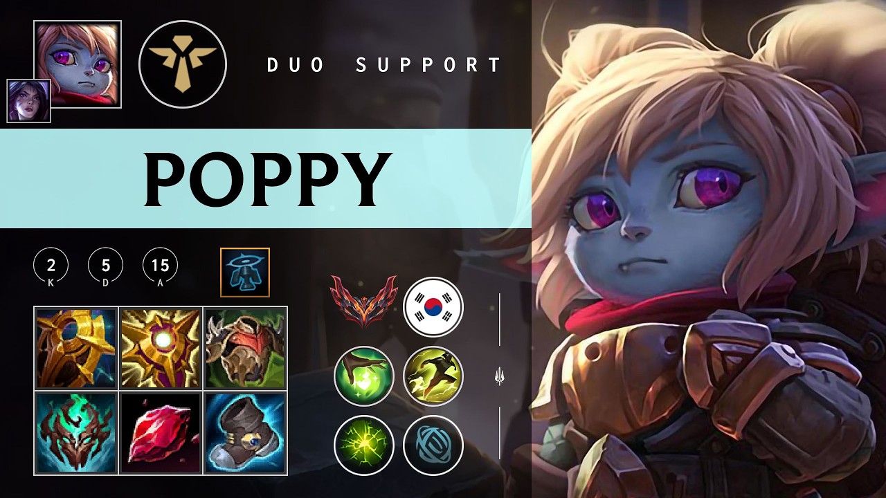 Poppy Support vs Blitzcrank - KR Grandmaster Patch 26.05