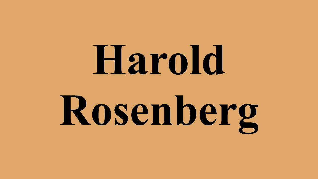 Harold Rosenberg