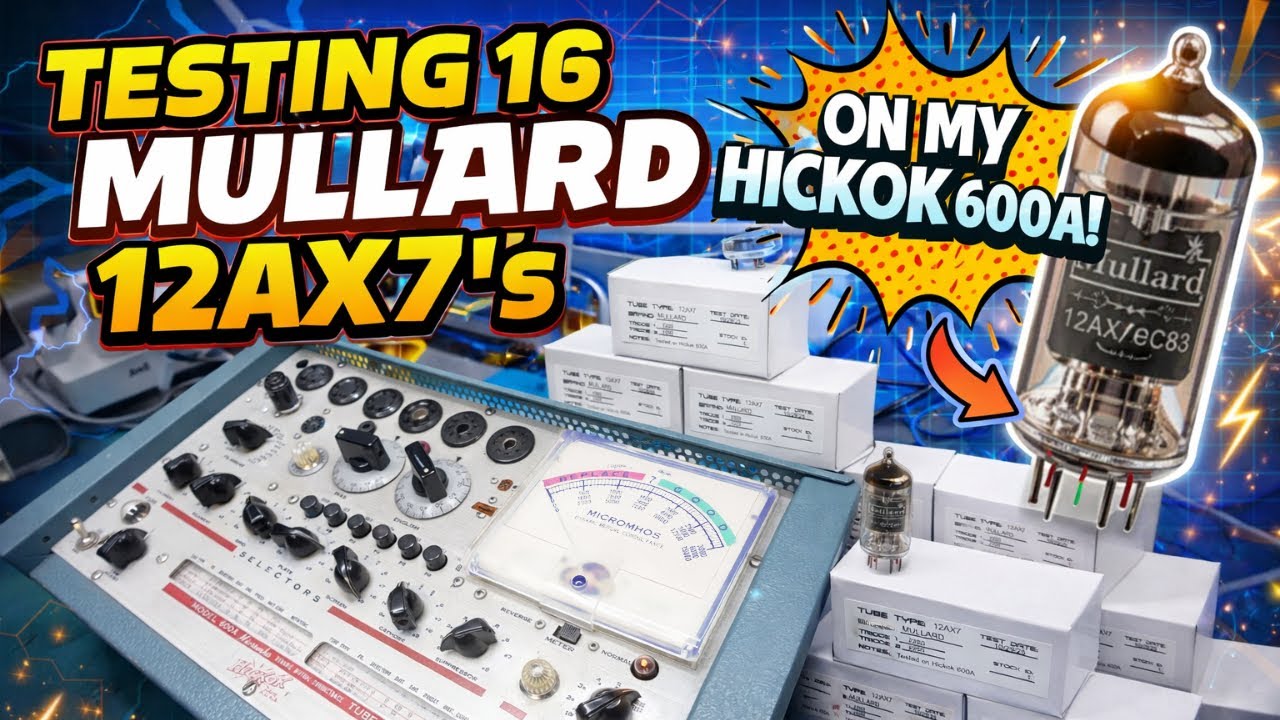 16 Mullard 12AX7 Tubes Tested for my eBay shop! ASMR