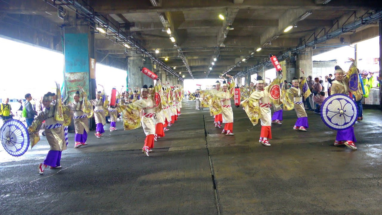 【4K】濱長 花神楽｜洒々落々（よさこい東海道 沼津秋祭り 2024/第一市場演舞場)