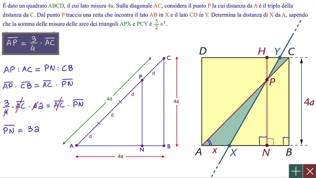 Geometria - Problemi di applicazione della similitudine - 1 - primo biennio