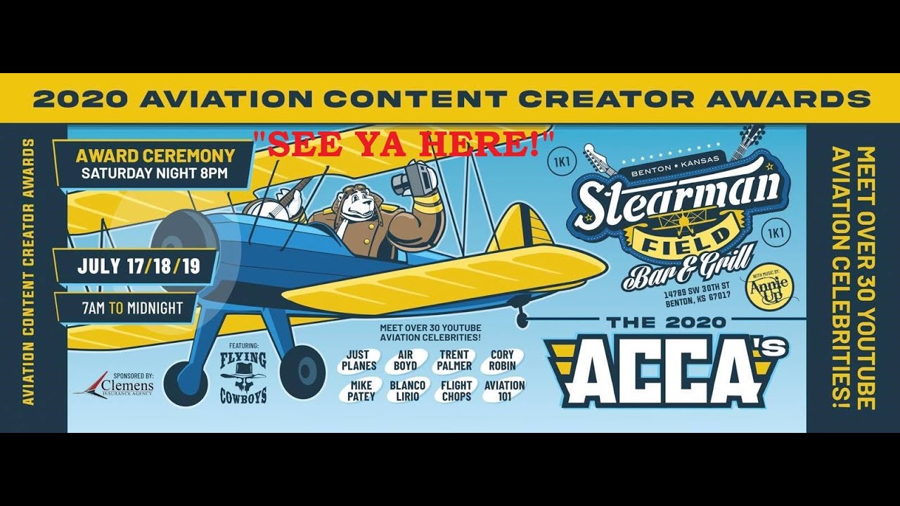 Премия Aviation Content Creator Awards 17, 18, 19 июля 2020 г., стадион Stearman Field