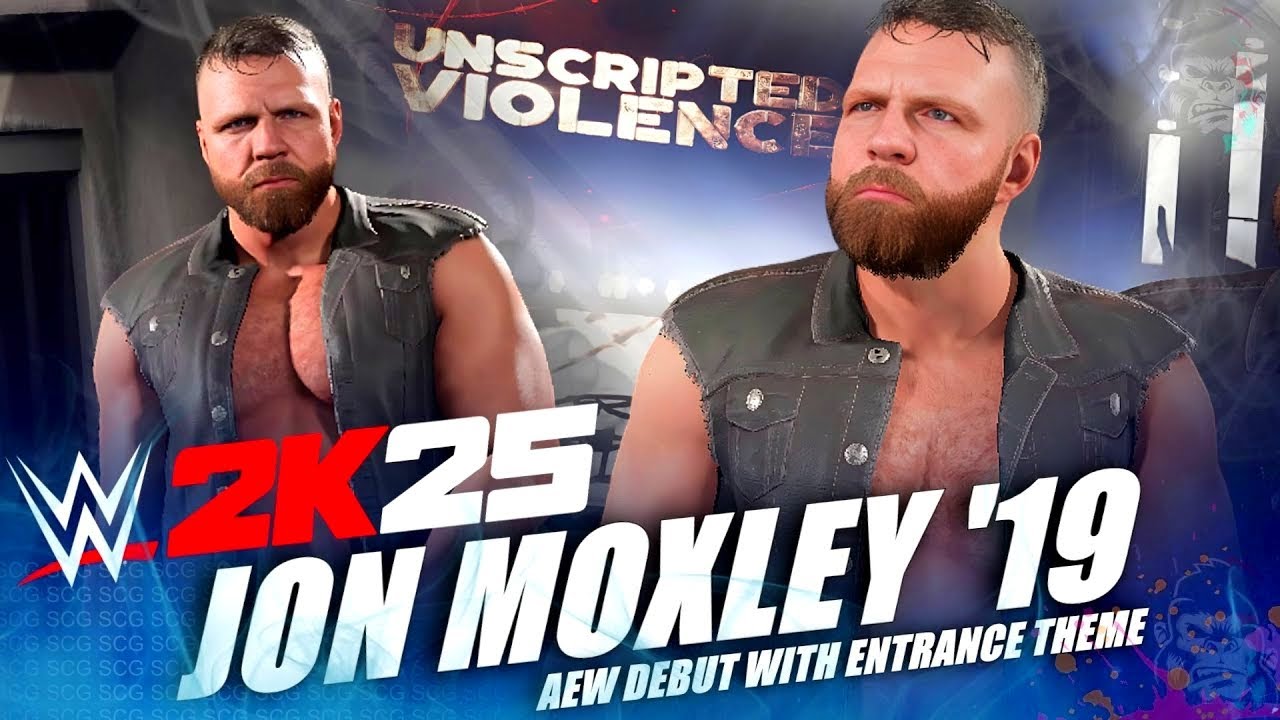 Джон Моксли из WWE 2K25 с темой и графикой выхода AEW | Новые моды для WWE 2K25
