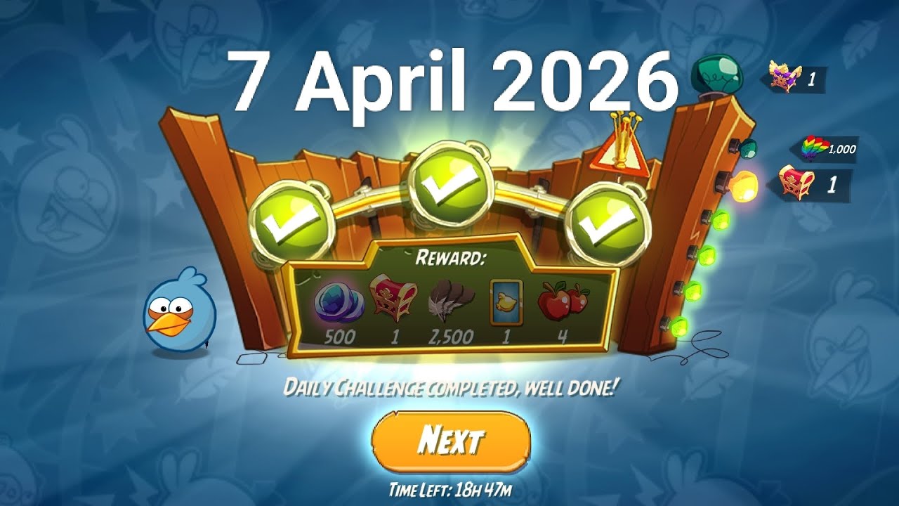 Angry birds 2 daily challenge today ( April 7, 2026 )(4-5-6)