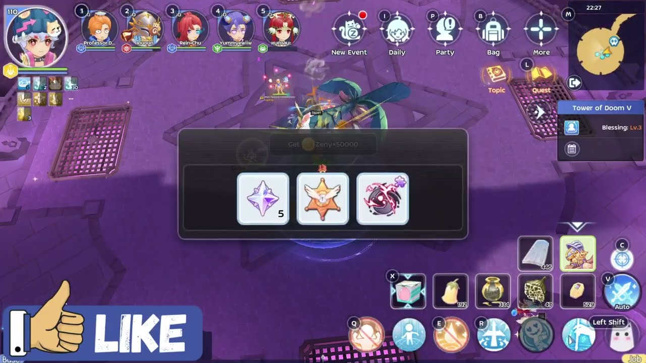Ragnarok M: Classic Constellation Tower Doom V Minstrel Support pov