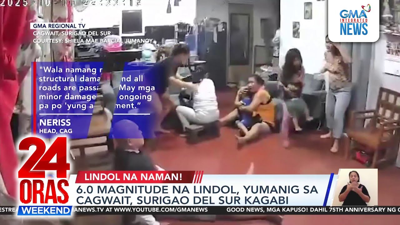 6.0 Mw quake rocks Cagwait, Surigao del Sur | 24 Oras Weekend
