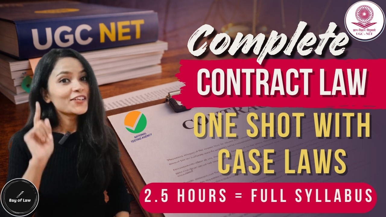 UGC NET Law Contract Act Complete One Shot 🔥 | 2.5 Hours | Sections + Case Laws + MCQs | 2026