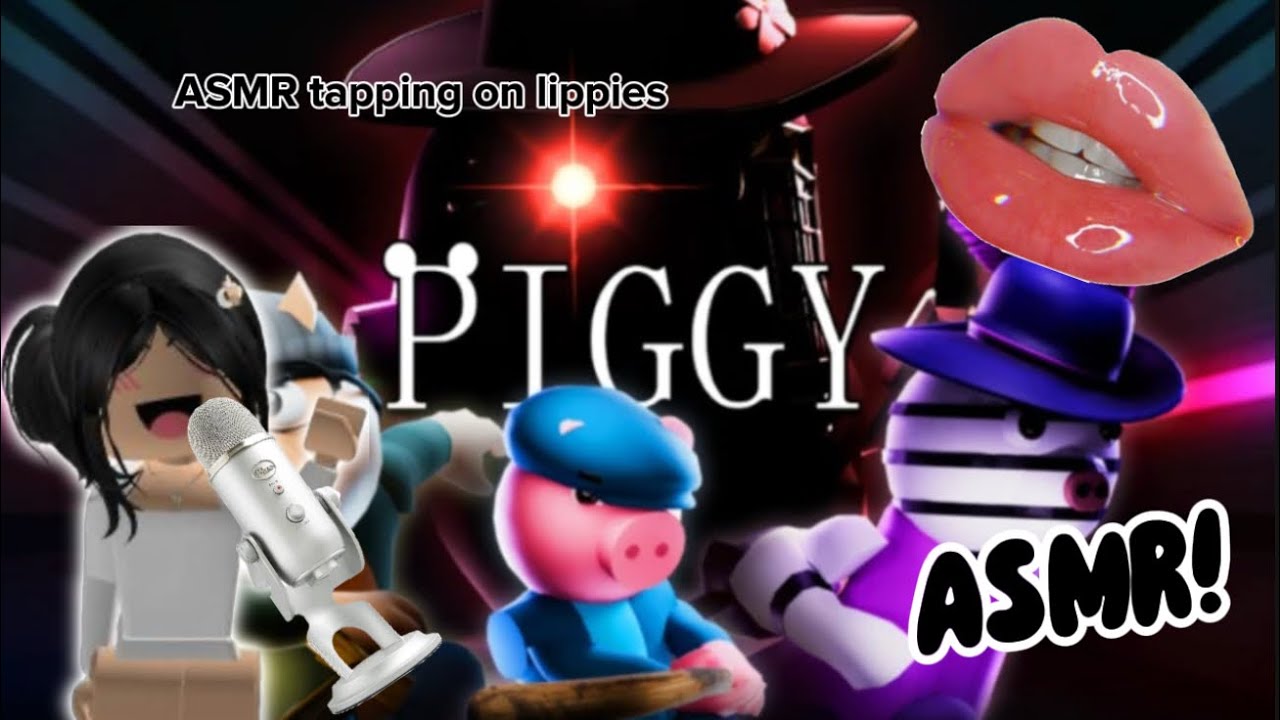ASMR piggy ~tapping on lip products, gum chewing and rambles~