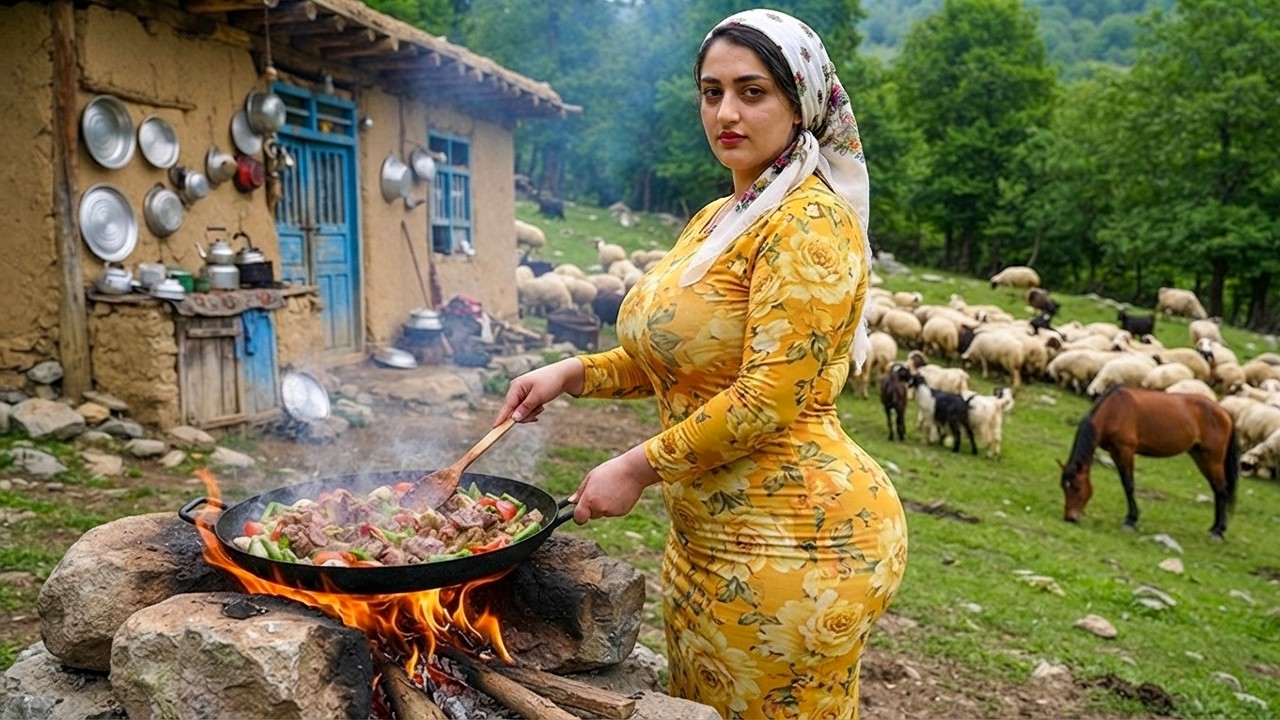 IRAN Village Life | Peaceful Rural Daily Routine, Village Cooking & Everyday Life