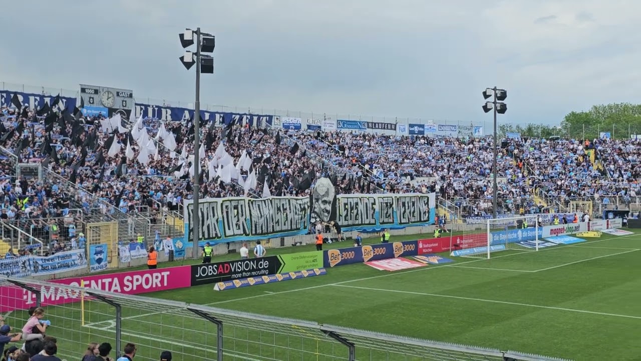 TSV 1860 München gg. RW Essen, 03.05.2025, Gedenken an Werner Lorant