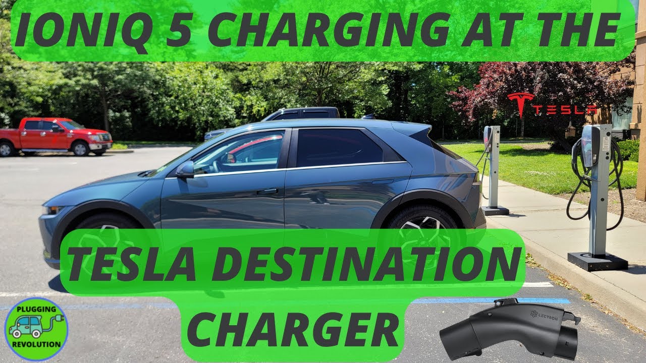 IONIQ 5 Charging At The Tesla Destination Charger
