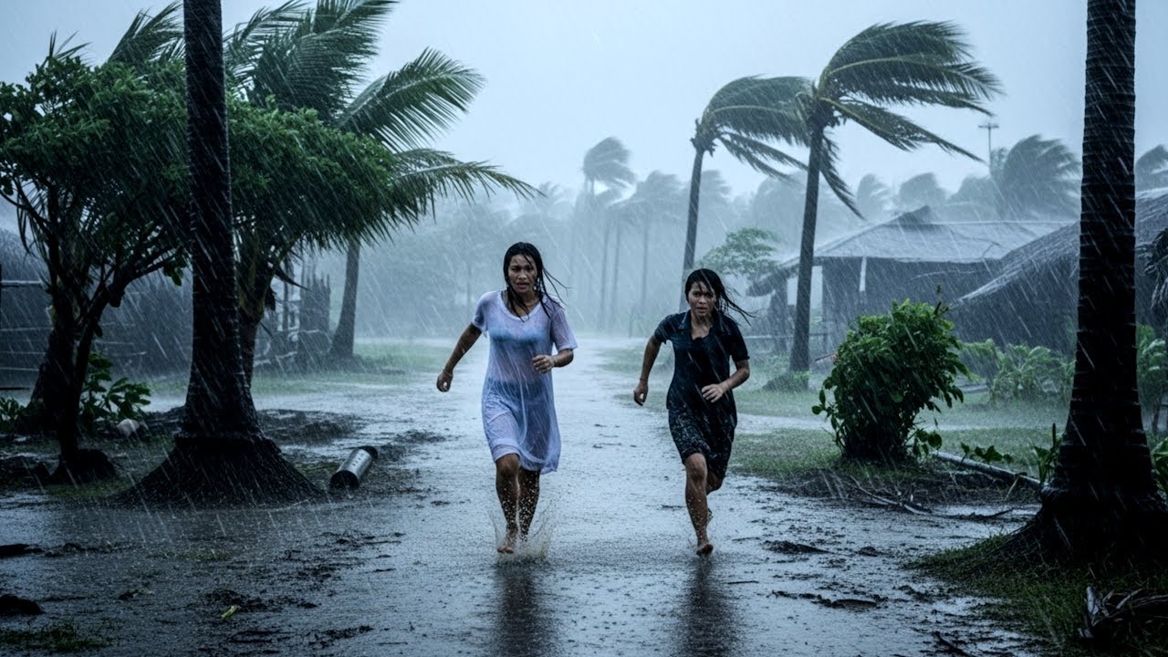 TERRIFYING WEATHER ALERT! ⚡ Wild Typhoon & Heavy Rain in Indonesia | Rain Sounds For Study