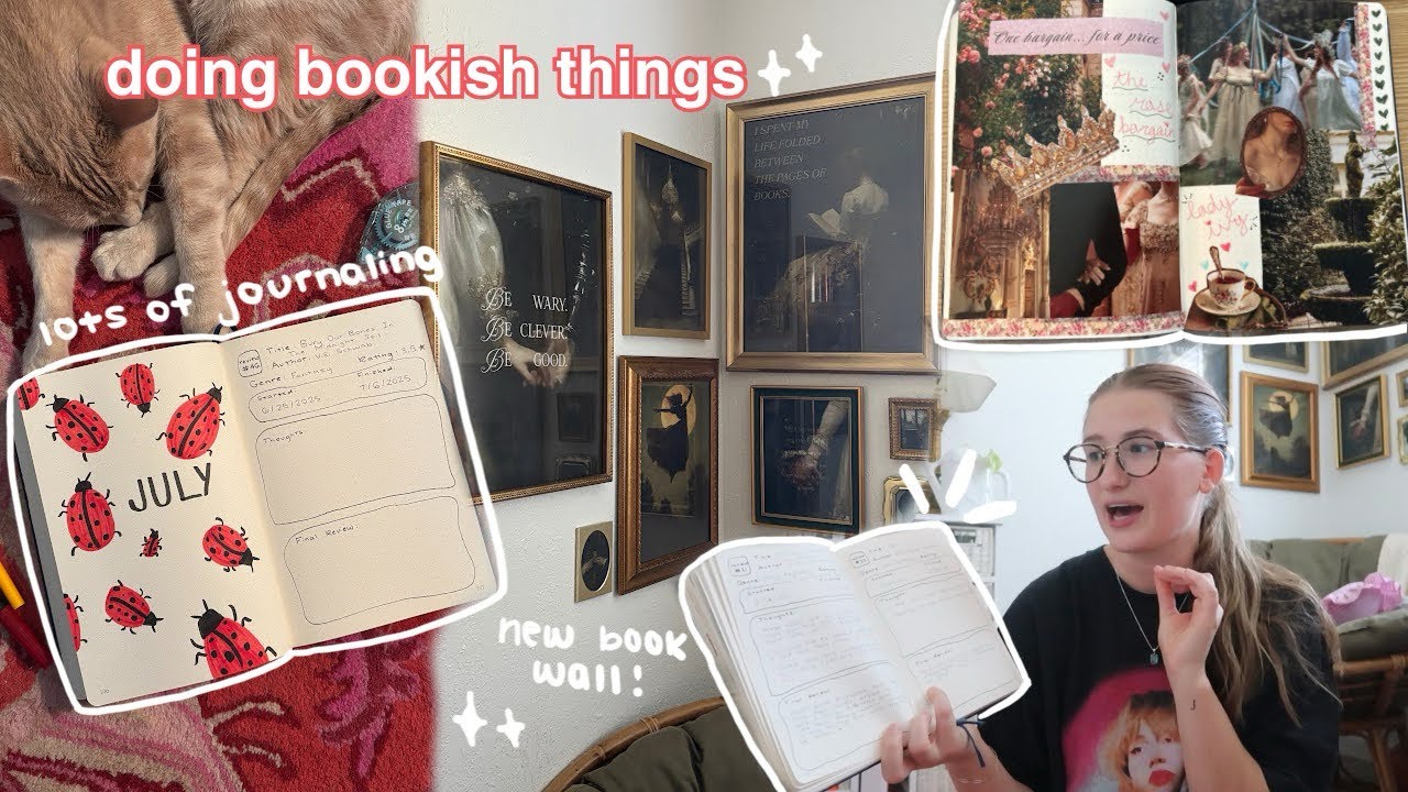 lets do bookish things ❤️📚 new book prints & updating my reading journal