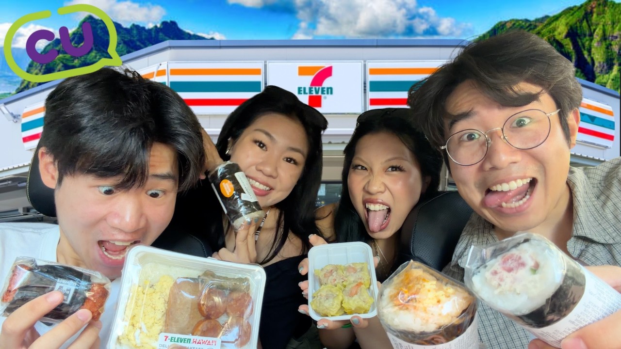 Eating ONLY Convenience Store Foods IN HAWAII For 24 HOURS!!! *so good*
