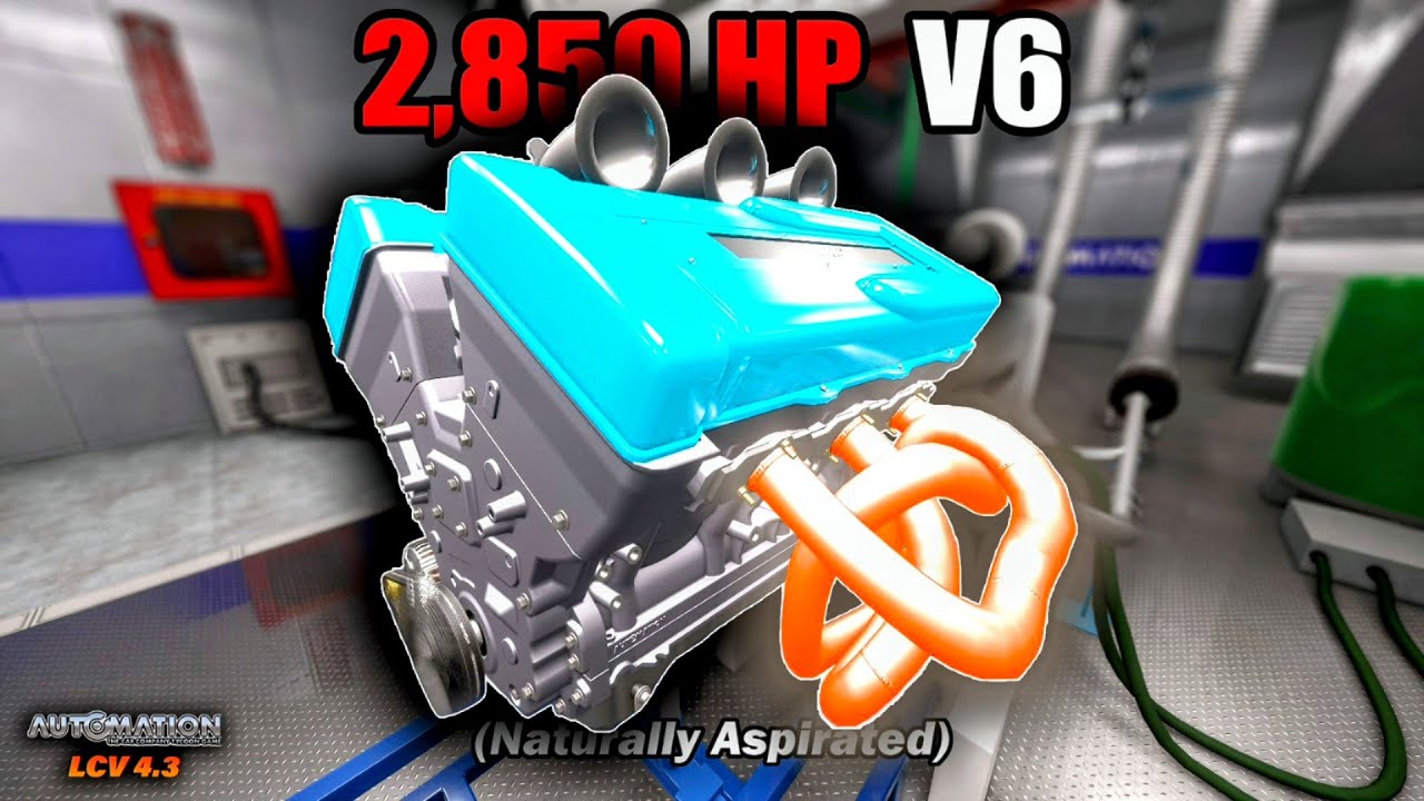 The Highest Horsepower, Naturally Aspirated V6 Engine Ever! | Automation Game (LCV 4.3)