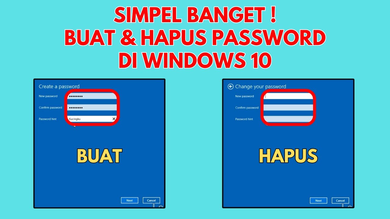 ✅ Cara Mudah Buat & Hapus Password Laptop Windows 10