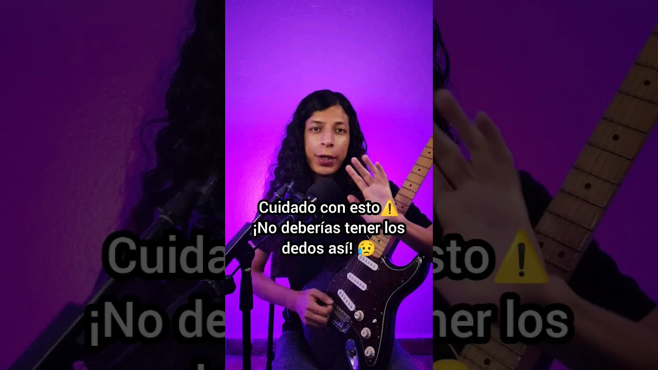 Cuidado con esto ⚠️ &iexcl;NO DEBER&Iacute;AS tener los dedos as&iacute;! 😥 #consejosguitarra #guitarra #rock