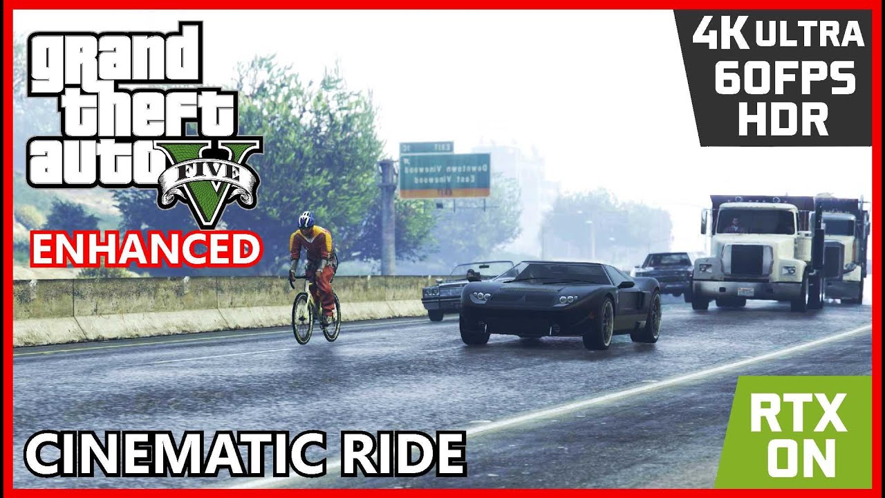 GRAND THEFT AUTO V Enhanced CINEMATIC RIDE ACROSS SAN ANDREAS [RTX PC 4K 60FPS HDR] - No Commentary