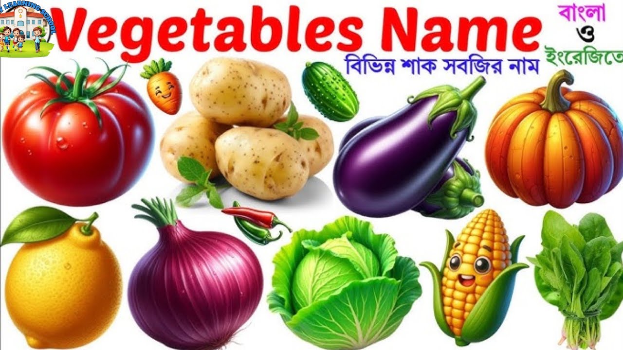 Vegetable Name in English with Pictures।30 Vegetable Name for Kids।Learn Vegetable Vocabulary 