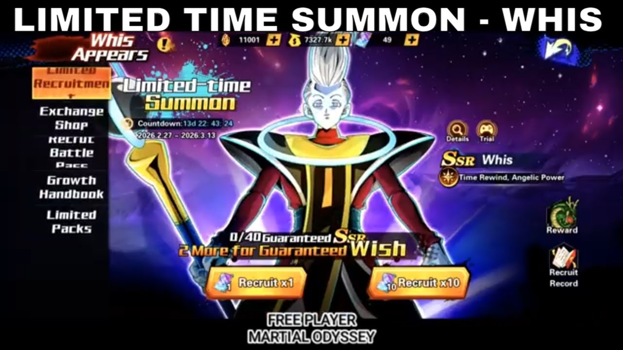LIMITED TIME SUMMON - WHIS ► Martial Ody-ssey