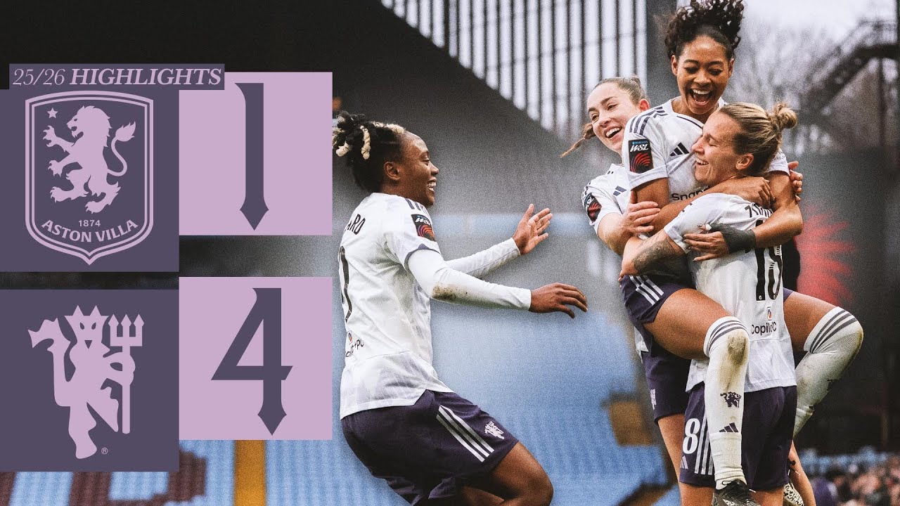 JULIA SCORES AN OLIMPICO! 😮‍💨 | Aston Villa v Man Utd | Highlights