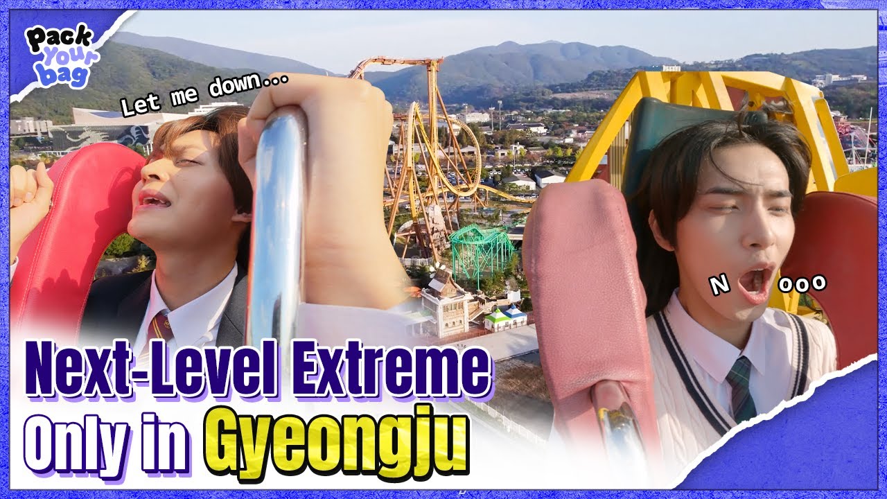 Watch HORI7ON ride all the most THRILLING attractions 😱 | Gyeongju-si | Pack Your Bag Ep.7